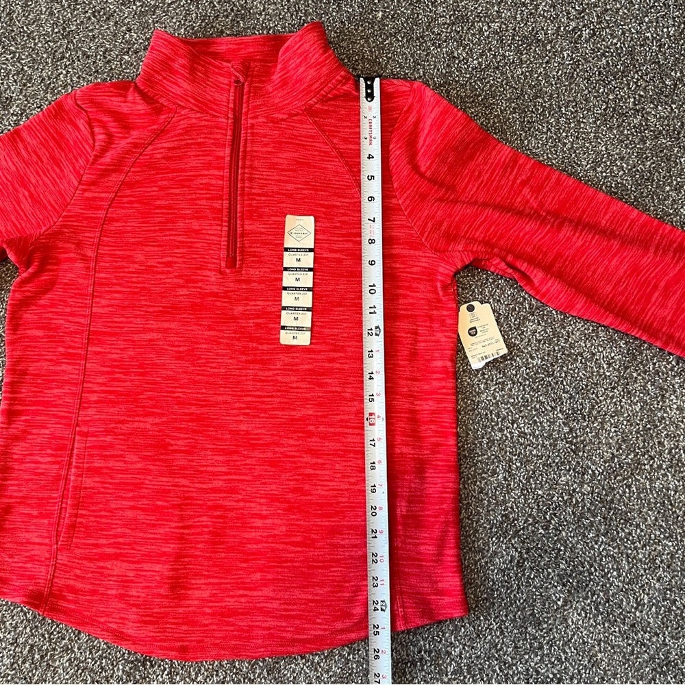 St. John's Bay Classic Women's Red Quarter-Zip Size M - Picture 5 of 10